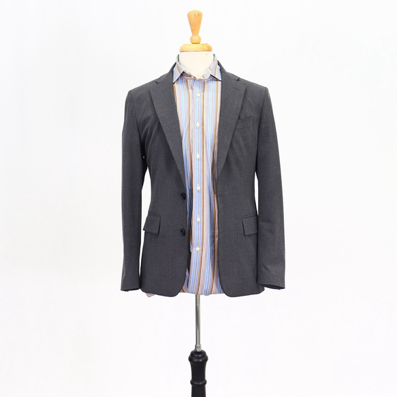 J. Crew 36S Gray Sport Coat Blazer Jacket Solid 2B Polyester